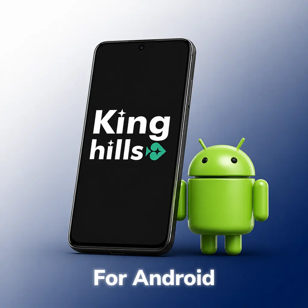 KingHills Android app download and installation guide showing steps to enable unknown sources and install the APK file.