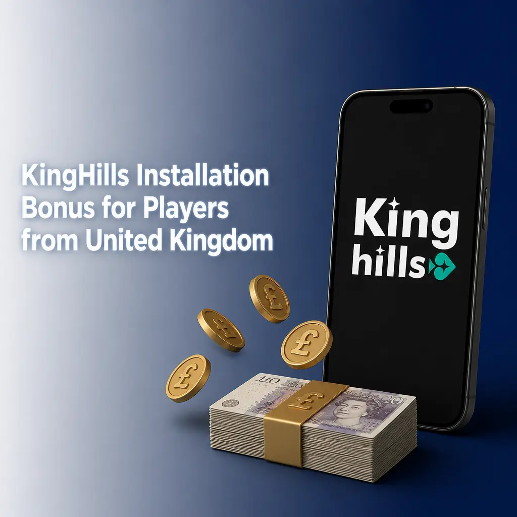 KingHills UK installation bonus: 255% match up to GBP 450 plus 400 Free Spins over first three deposits